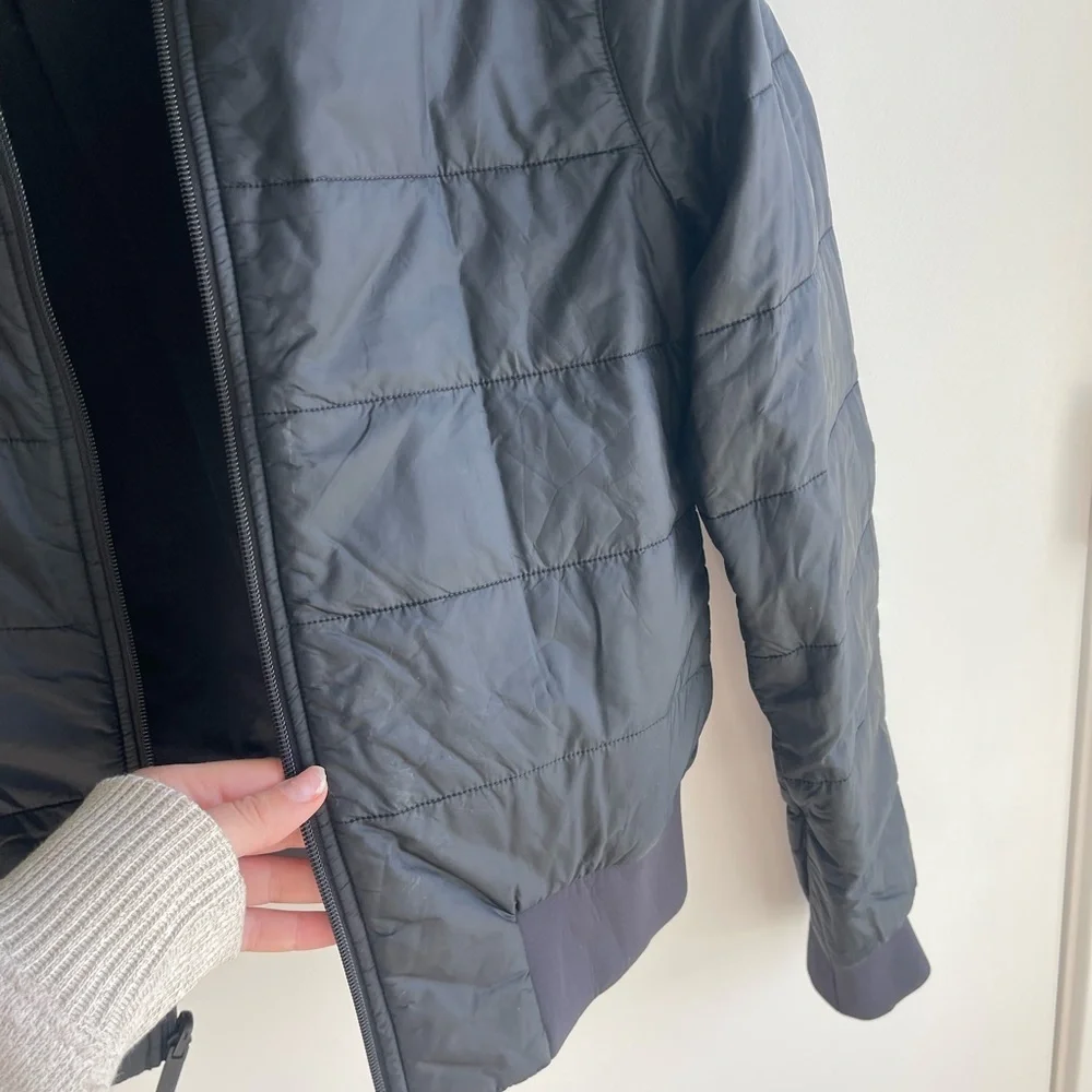 Lululemon No Stop Black Reversible Bomber Jacket